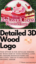 Load image into Gallery viewer, Detailed 3D Wood Logo of your original design